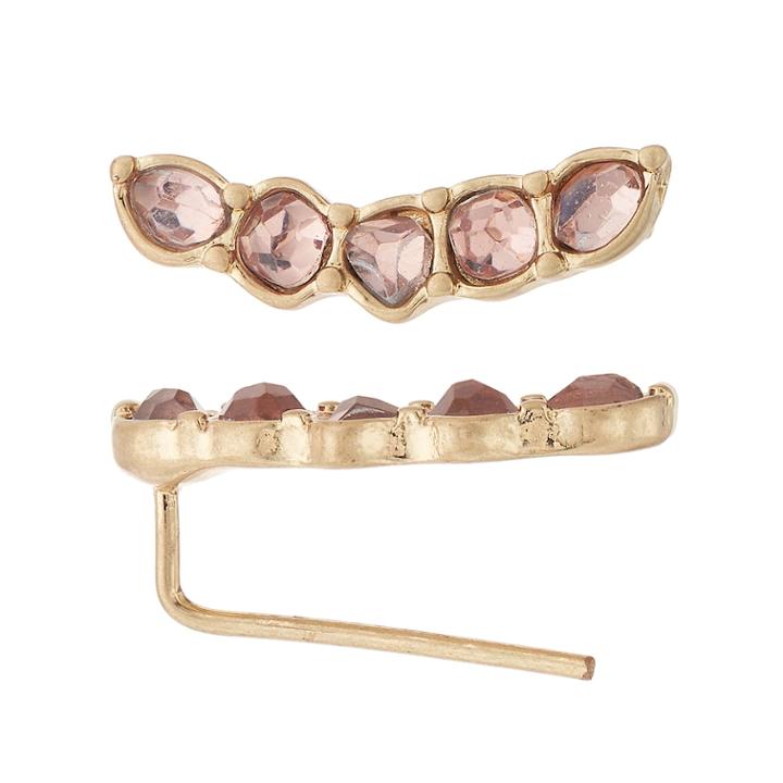 Simply Vera Vera Wang Pink Simulated Crystal Ear Climber Earrings, Women's