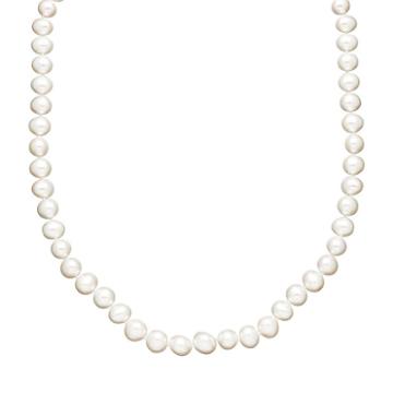 Freshwater By Honora Freshwater Cultured Pearl Necklace In 10k Gold (7.5-8.5 Mm), Women's, Size: 18, White