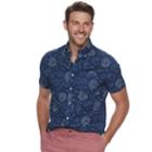 Men's Sonoma Goods For Life&trade; Slim-fit Poplin Button-down Shirt, Size: Medium, Dark Blue
