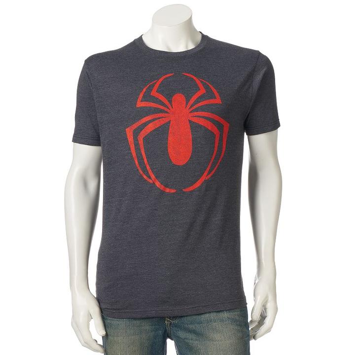 Men's Marvel Spider-man Tee, Size: Medium, Grey (charcoal)