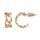 Napier Crisscross C-hoop Earrings, Women's, Gold