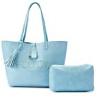 Olivia Miller Perforated Tote With Pouch, Women's, Blue