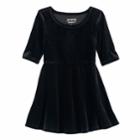 Toddler Girl Jumping Beans&reg; Velvet Skater Dress, Size: 5t, Black