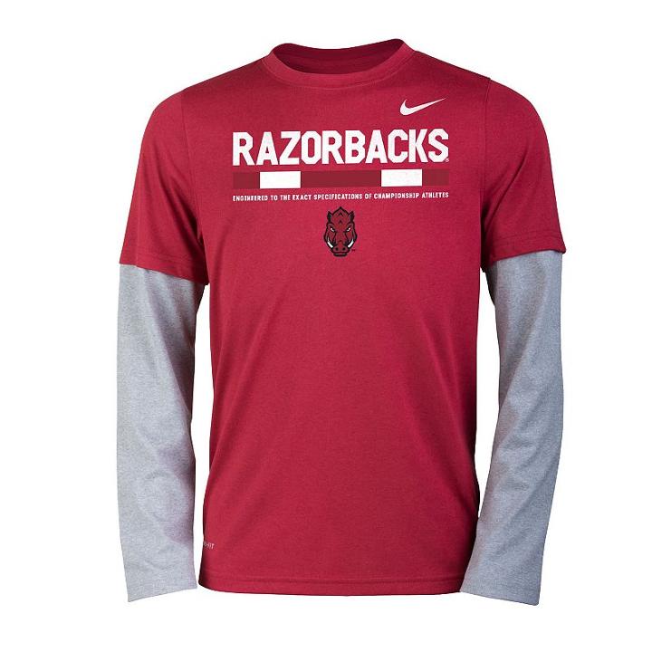 Boys 8-20 Nike Arkansas Razorbacks Legend Tee Set, Size: M 10-12, Red