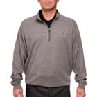 Men's Pebble Beach Classic-fit Heathered Quarter-zip Performance Golf Pullover Sweater, Size: Xxl, Med Grey