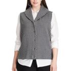 Plus Size Chaps Button-down Sweater Vest, Women's, Size: 3xl, Grey