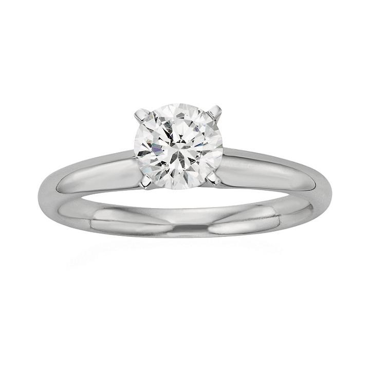 Round-cut Igl Certified Colorless Diamond Solitaire Engagement Ring In 18k White Gold (3/4 Ct. T.w.), Women's, Size: 8.50