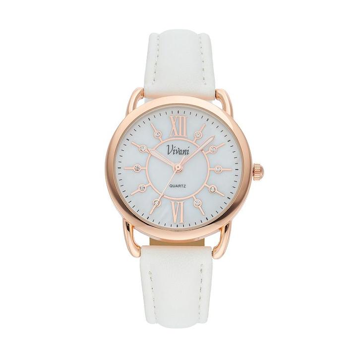 Vivani Women's Crystal Watch, Size: Medium, White
