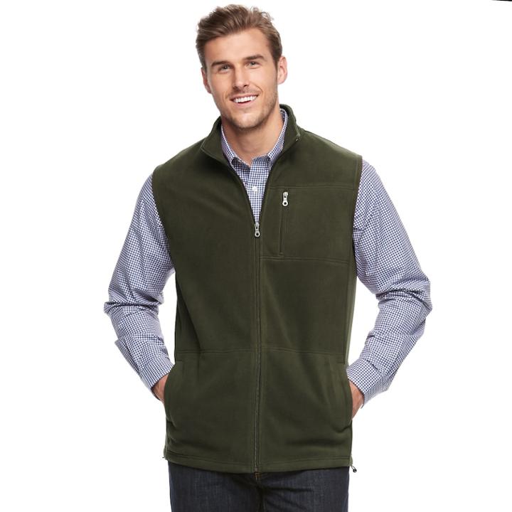 Big & Tall Croft & Barrow&reg; Classic-fit Arctic Fleece Vest, Men's, Size: Xxl Tall, Green