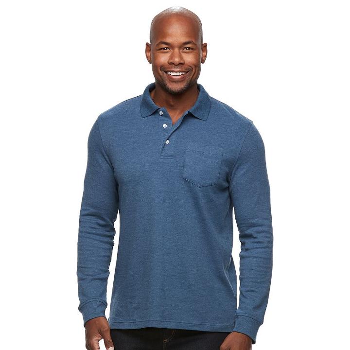 Men's Croft & Barrow&reg; Classic-fit Stretch Interlock Polo, Size: Xxl, Dark Blue