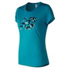 Women's New Balance Accelerate Printed Short Sleeve Tee, Size: Xl, Purple
