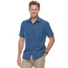 Men's Croft & Barrow Microfiber Button-down Shirt, Size: Large, Blue