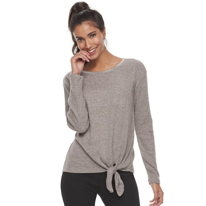Women's Jennifer Lopez Knot Top, Size: Medium, Pink