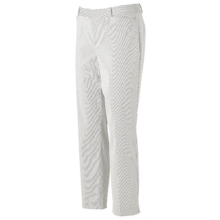 Women's Elle&trade; Pinstripe Grid Skinny Ankle Pants, Size: 8, White