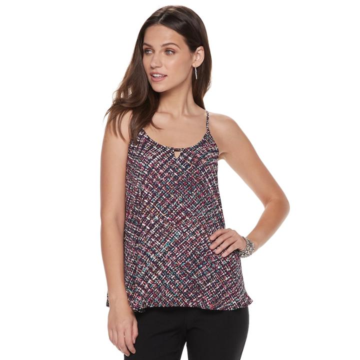 Women's Apt. 9&reg; Keyhole Georgette Cami, Size: Xl, Drk Purple