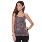 Women's Apt. 9&reg; Keyhole Georgette Cami, Size: Xl, Drk Purple