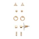 Lc Lauren Conrad Cubic Zirconia Geometric Nickel Free Stud Earring Set, Women's, Gold