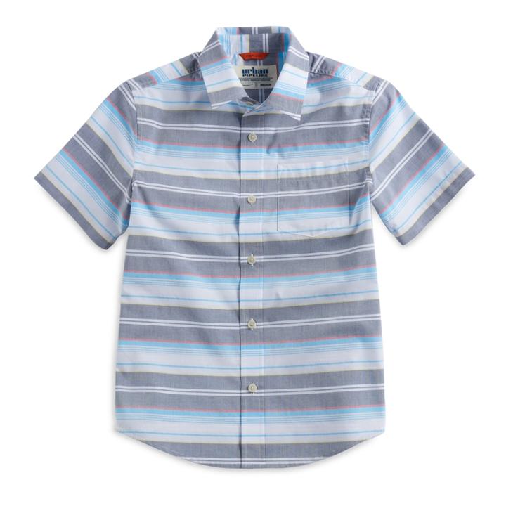 Boys 8-20 Urban Pipeline&reg; Max Wear Yard-dyed Button-front Shirt, Size: Large, White