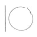 Simply Vera Vera Wang Textured Nickel Free Hoop Earrings, Women's, Silver