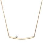 14k Gold Diamond Accent Curved Bar Necklace, Women's, Size: 18, Yellow