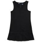 Girls 4-20 French Toast School Uniform Pleated Drop-waist Jumper, Girl's, Size: 10, Black