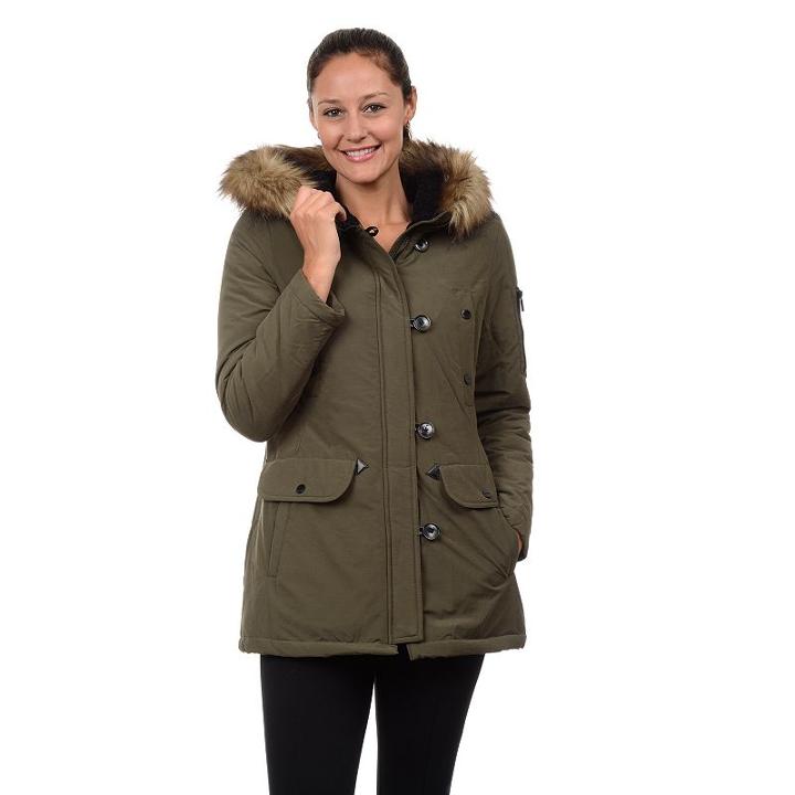 Women's Fleet Street Expedition Jacket, Size: Medium, Beig/green (beig/khaki)