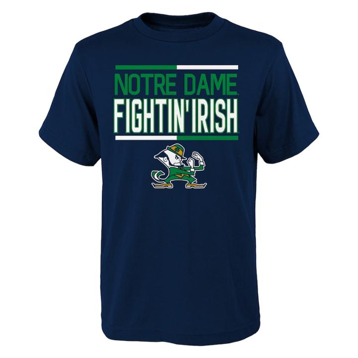 Boys 4-18 Notre Dame Fighting Irish Density Tee, Size: 8-10, Dark Blue