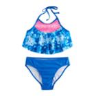 Girls 7-16 So&reg; 2-pc Tie-dye Bikini Swimsuit Set, Size: 7-8, Dark Blue
