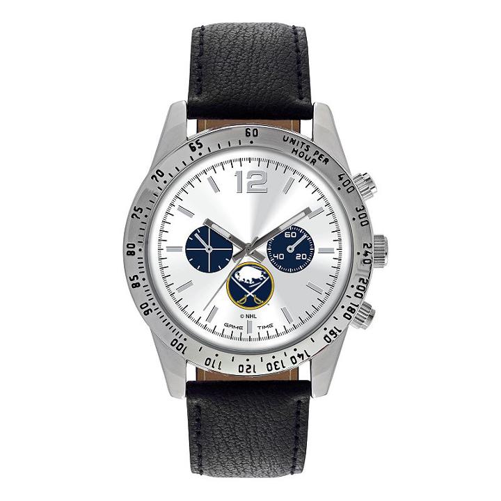 Men's Game Time Buffalo Sabres Letterman Watch, Black