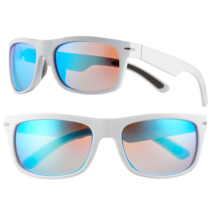Men's Apt. 9&reg; Polarized White Wrap Sunglasses