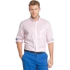 Men's Izod Classic-fit Striped Stretch Button-down Shirt, Size: Medium, Med Pink