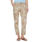 Women's Sonoma Goods For Life&trade; Zipper Utility Capris, Size: 16, Beig/green (beig/khaki)
