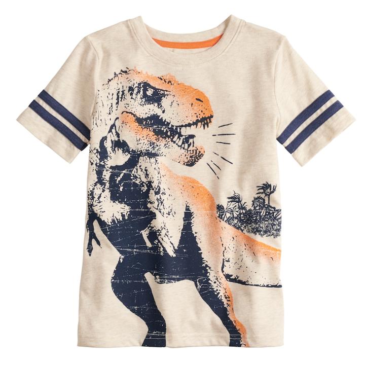 Boys 4-12 Sonoma Goods For Life&trade; Striped Graphic Tee, Size: 7, White