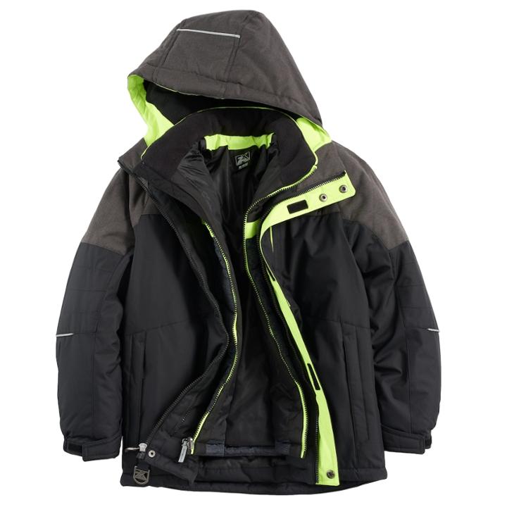 Boys 8-20 Zeroxposur Burst Systems Jacket, Size: Large, Black