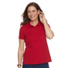 Women's Croft & Barrow&reg; Classic Polo, Size: Large, Med Red