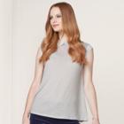Lc Lauren Conrad Runway Collection Embellished Collar Top - Women's, Size: Medium, Light Grey