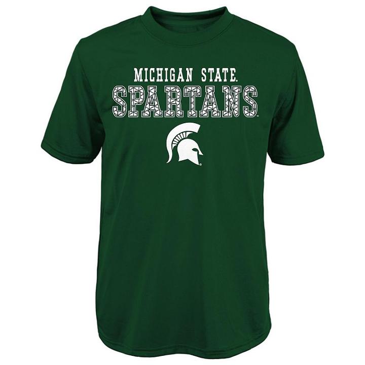 Boys 8-20 Michigan State Spartans Fulcrum Performance Tee, Size: L(14/16), Green