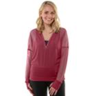 Women's Soybu Gossomer Hooded Pullover, Size: Large, Med Red