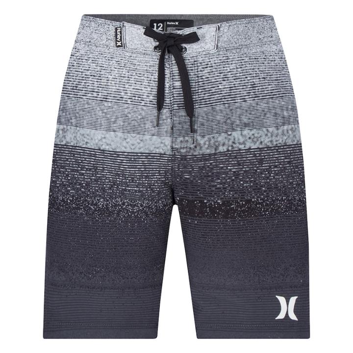 Boys 4-7 Hurley Zion Striped Boardshorts, Size: 7, Black