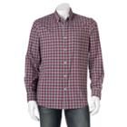 Men's Sonoma Goods For Life&trade; Modern-fit Plaid Poplin Button-down Shirt, Size: Xl, Med Pink