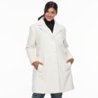 Plus Size Gallery Wool Blend Coat, Women's, Size: 3xl, White