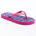 Girls 4-16 So&reg; Print Flip Flops, Girl's, Size: M(12/13), Blue