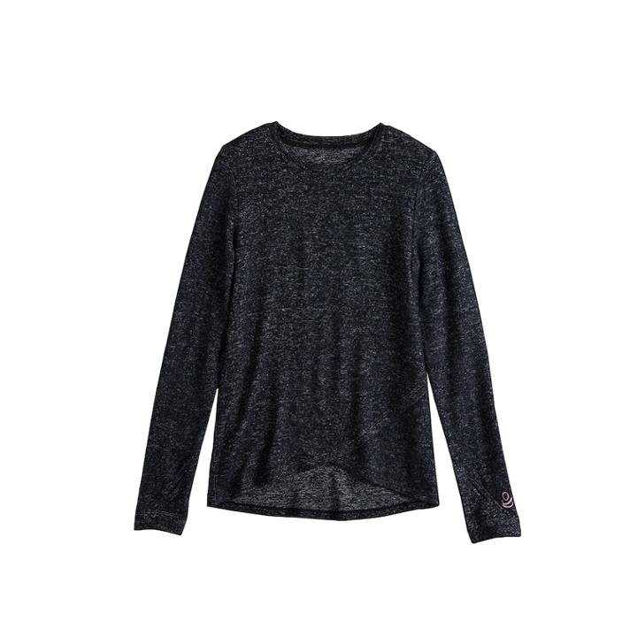Girls 4-16 Cuddl Duds Soft Tulip Hem Top, Size: 14-16, Grey (charcoal)