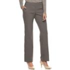 Women's Apt. 9&reg; Torie Curvy Straight-leg Dress Pants, Size: 2 T/l, Grey