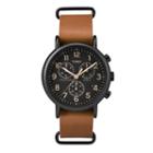 Timex Men's Weekender Chronograph Leather Watch, Size: Large, Brown