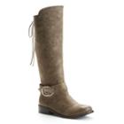 Kisses By 2 Lips Too Too Jive Women's Adjustable Calf Riding Boots, Size: 5.5 Med, Beig/green (beig/khaki)