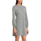 Women's Chaps Houndstooth Sheath Dress, Size: 8, Black