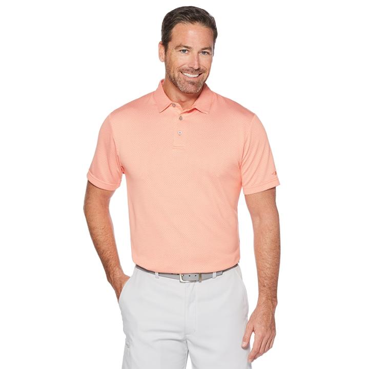 Men's Grand Slam Jacquard Polo, Size: Xl, Orange