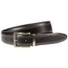 Men's Lee Beveled Edge Stitched Belt, Size: 36, Black