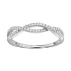 1/8 Carat T.w. Diamond 10k Gold Openwork Twist Ring, Women's, Size: 7, White